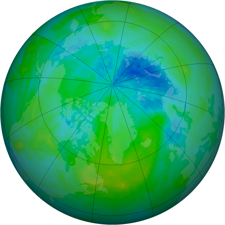 Arctic ozone map for 04 September 2004